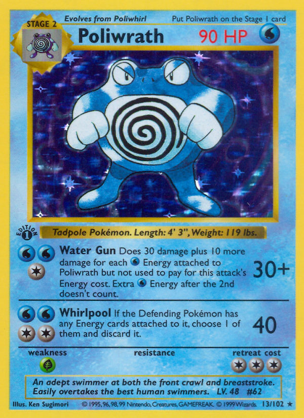 Poliwrath (13/102) (Shadowless) [Base Set 1st Edition] | Tables and Towers