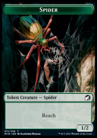 Beast (008) // Spider Double-Sided Token [Innistrad: Midnight Hunt Tokens] | Tables and Towers