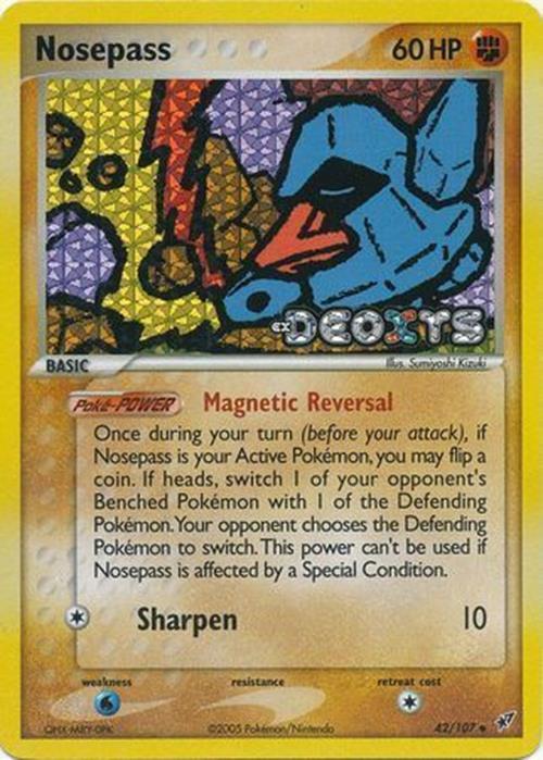 Nosepass (42/107) (Stamped) [EX: Deoxys] | Tables and Towers