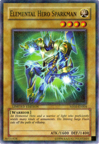 Elemental Hero Sparkman [MF03-EN004] Parallel Rare | Tables and Towers