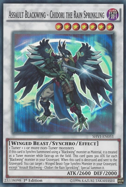 Assault Blackwing - Chidori the Rain Sprinkling [SHVI-EN051] Super Rare | Tables and Towers