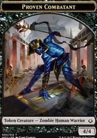 Proven Combatant // Cat Double-Sided Token [Hour of Devastation Tokens] | Tables and Towers