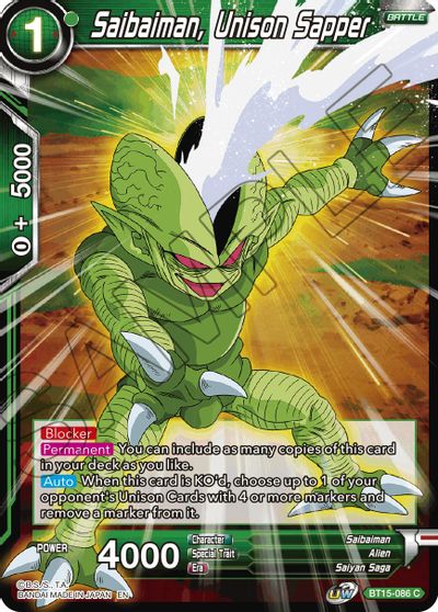 Saibaiman, Unison Sapper (BT15-086) [Saiyan Showdown] | Tables and Towers