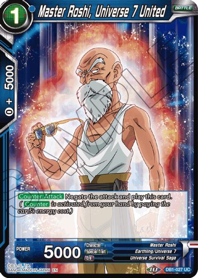 Master Roshi, Universe 7 United (Reprint) (DB1-027) [Battle Evolution Booster] | Tables and Towers