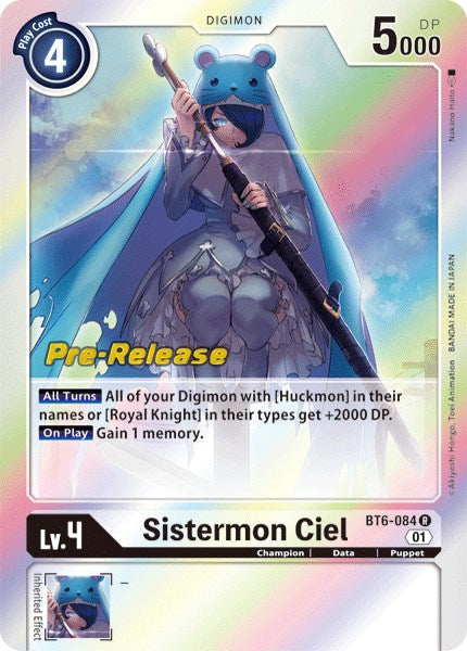 Sistermon Ciel [BT6-084] [Double Diamond Pre-Release Cards] | Tables and Towers