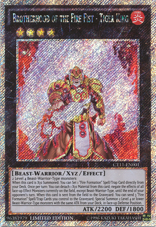 Brotherhood of the Fire Fist - Tiger King [CT11-EN001] Secret Rare | Tables and Towers