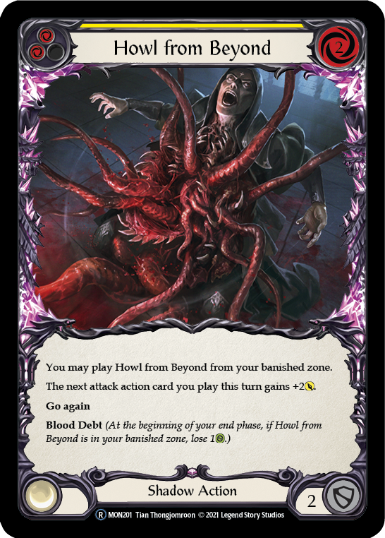 Howl from Beyond (Yellow) [U-MON201-RF] (Monarch Unlimited)  Unlimited Rainbow Foil | Tables and Towers