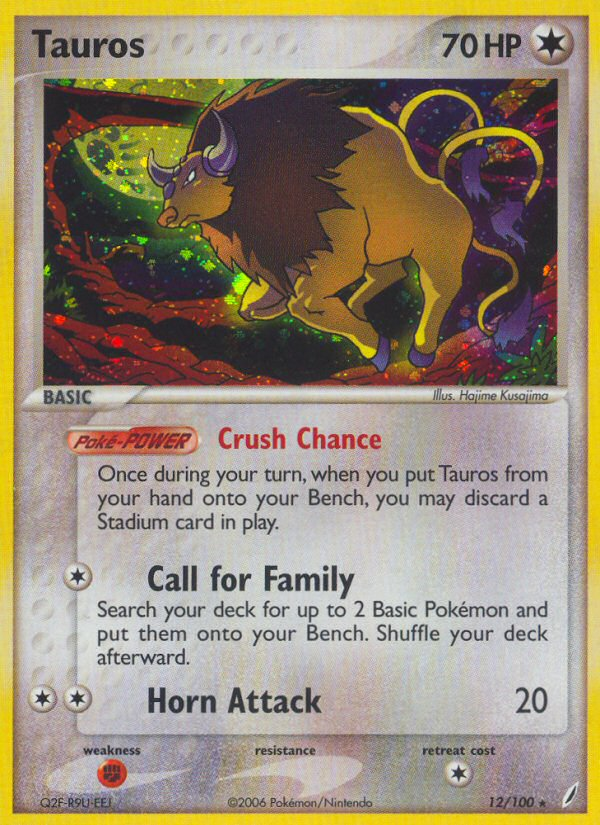 Tauros (12/100) [EX: Crystal Guardians] | Tables and Towers