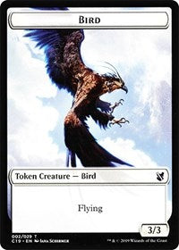 Bird (002) // Sculpture Double-Sided Token [Commander 2019 Tokens] | Tables and Towers