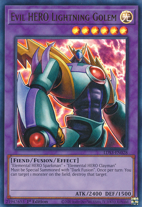 Evil HERO Lightning Golem [LDS3-EN028] Ultra Rare | Tables and Towers