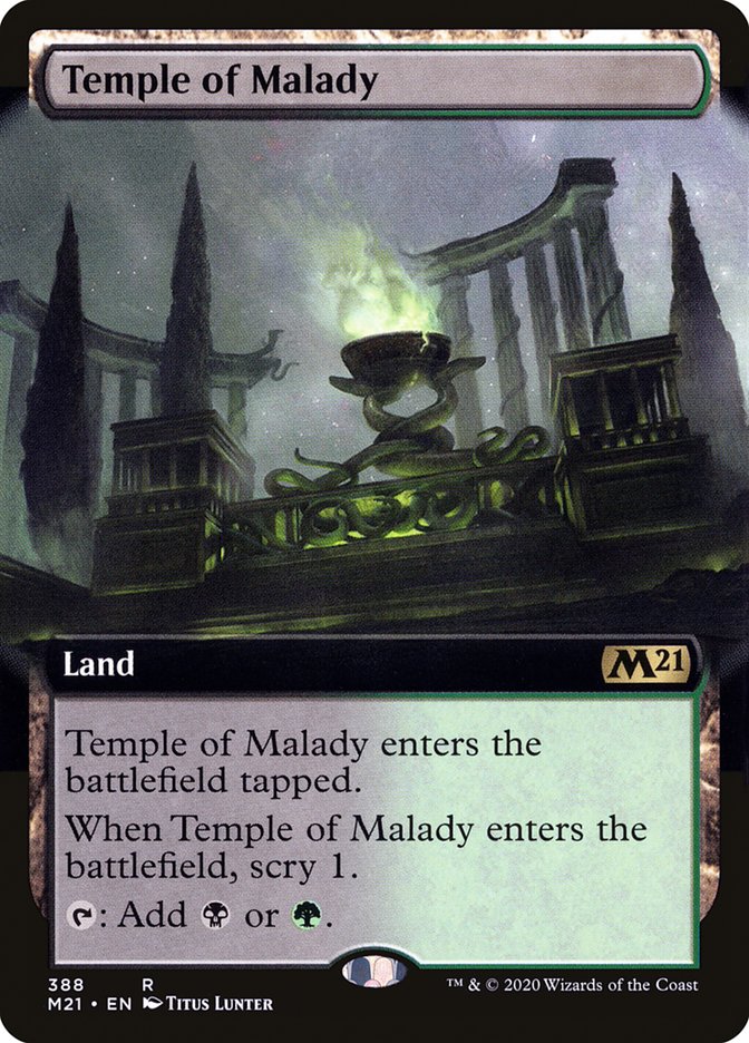 Temple of Malady (Extended Art) [Core Set 2021] | Tables and Towers