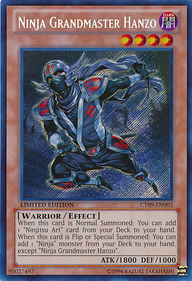 Ninja Grandmaster Hanzo [CT09-EN003] Secret Rare | Tables and Towers