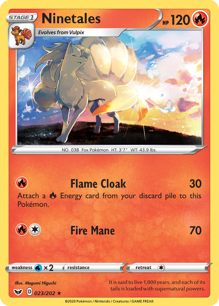 Ninetales (023/202) [Sword & Shield: Base Set] | Tables and Towers