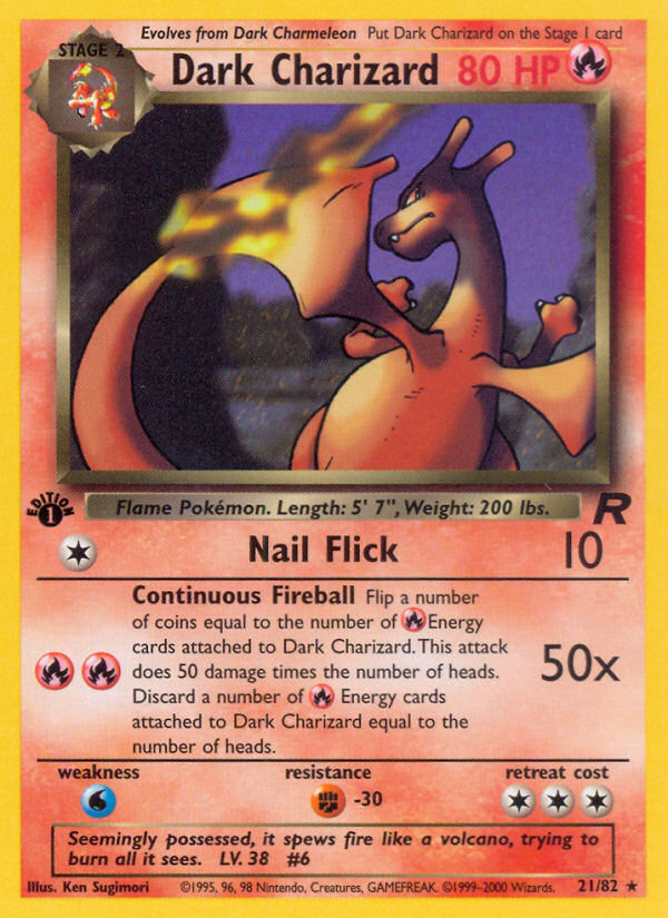 Dark Charizard (21/82) [Team Rocket 1st Edition] | Tables and Towers