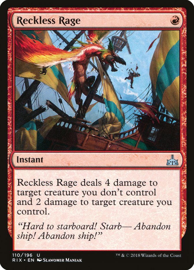 Reckless Rage [Rivals of Ixalan] | Tables and Towers