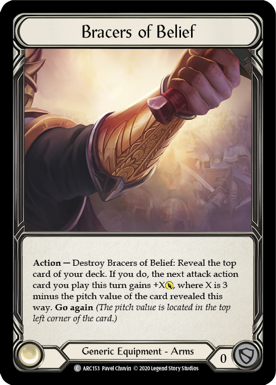 Bracers of Belief [U-ARC153] (Arcane Rising Unlimited)  Unlimited Rainbow Foil | Tables and Towers