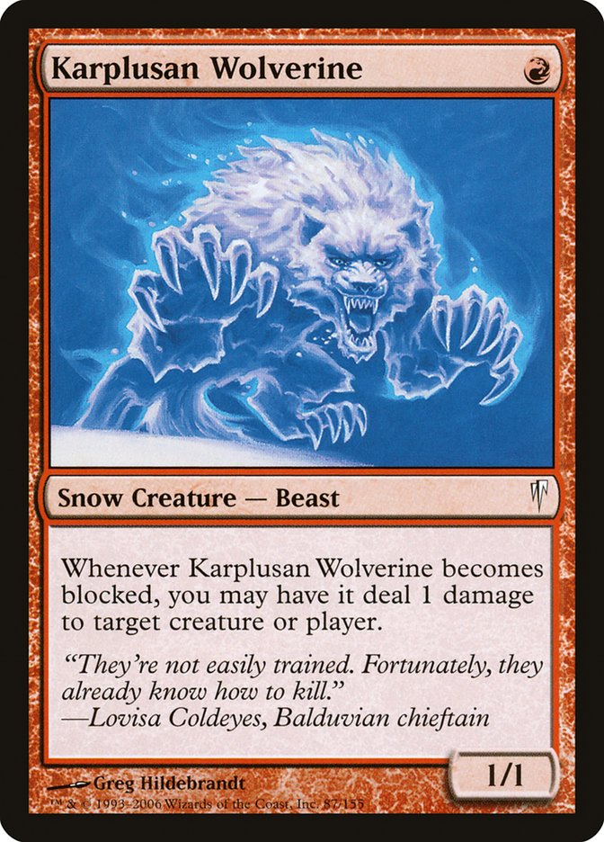 Karplusan Wolverine [Coldsnap] | Tables and Towers