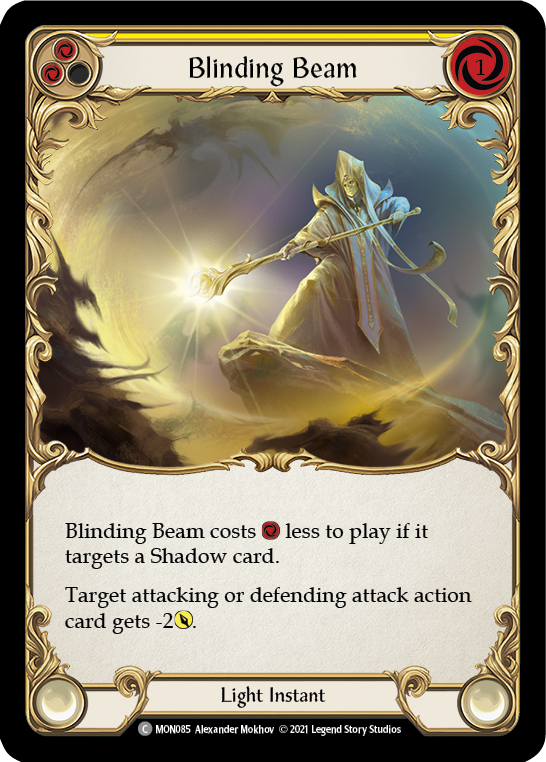 Blinding Beam (Yellow) [MON085] (Monarch)  1st Edition Normal | Tables and Towers