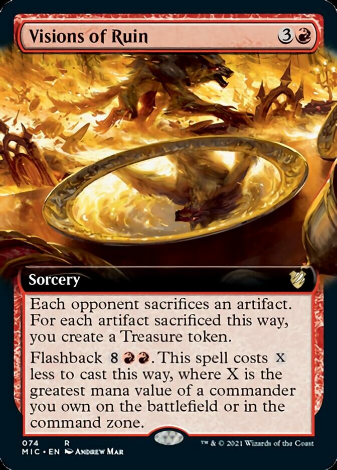 Visions of Ruin (Extended Art) [Innistrad: Midnight Hunt Commander] | Tables and Towers
