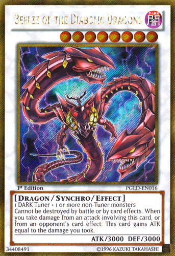 Beelze of the Diabolic Dragons [PGLD-EN016] Gold Secret Rare | Tables and Towers