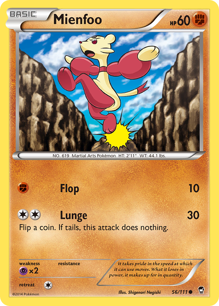 Mienfoo (56/111) [XY: Furious Fists] | Tables and Towers