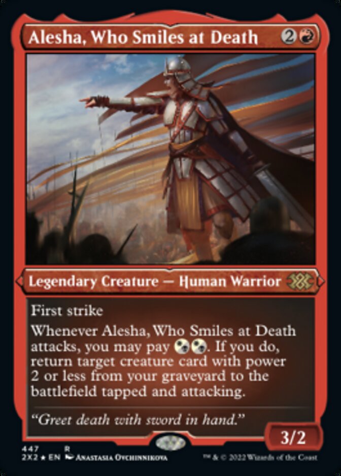 Alesha, Who Smiles at Death (Foil Etched) [Double Masters 2022] | Tables and Towers