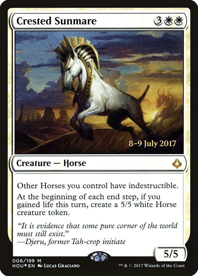 Crested Sunmare [Hour of Devastation Prerelease Promos] | Tables and Towers