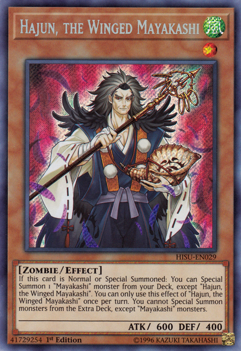 Hajun, the Winged Mayakashi [HISU-EN029] Secret Rare | Tables and Towers