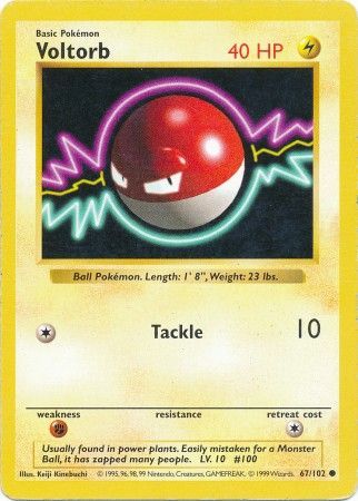 Voltorb (67/102) [Base Set Shadowless Unlimited] | Tables and Towers