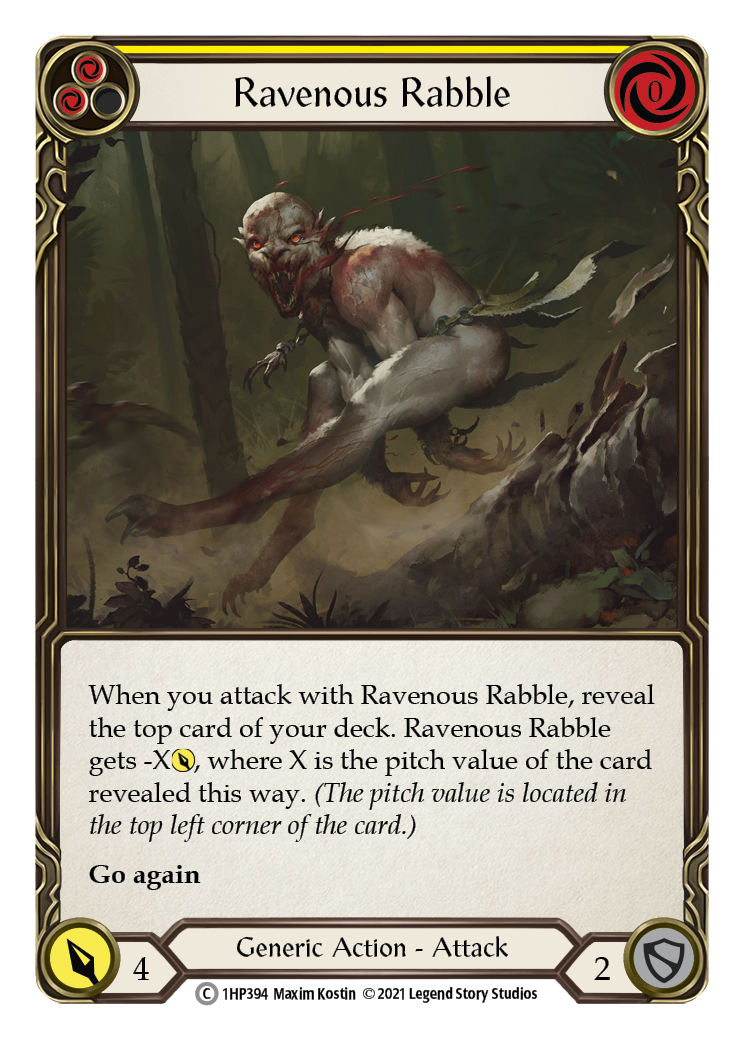 Ravenous Rabble (Yellow) [1HP394] (History Pack 1) | Tables and Towers