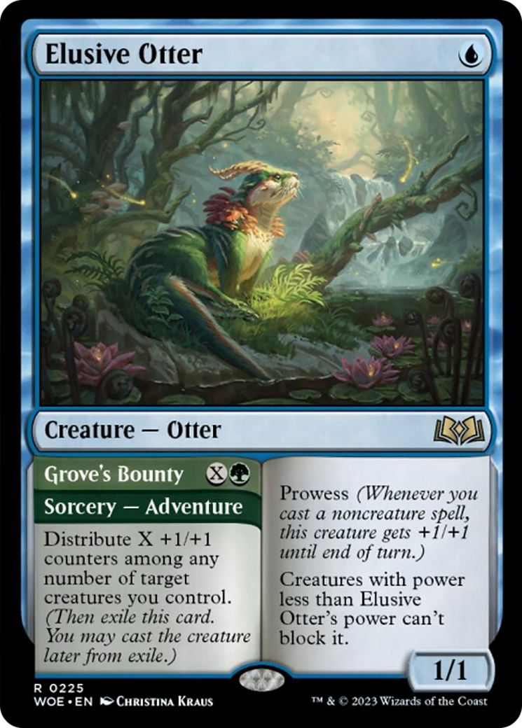 Elusive Otter // Grove's Bounty [Wilds of Eldraine] | Tables and Towers