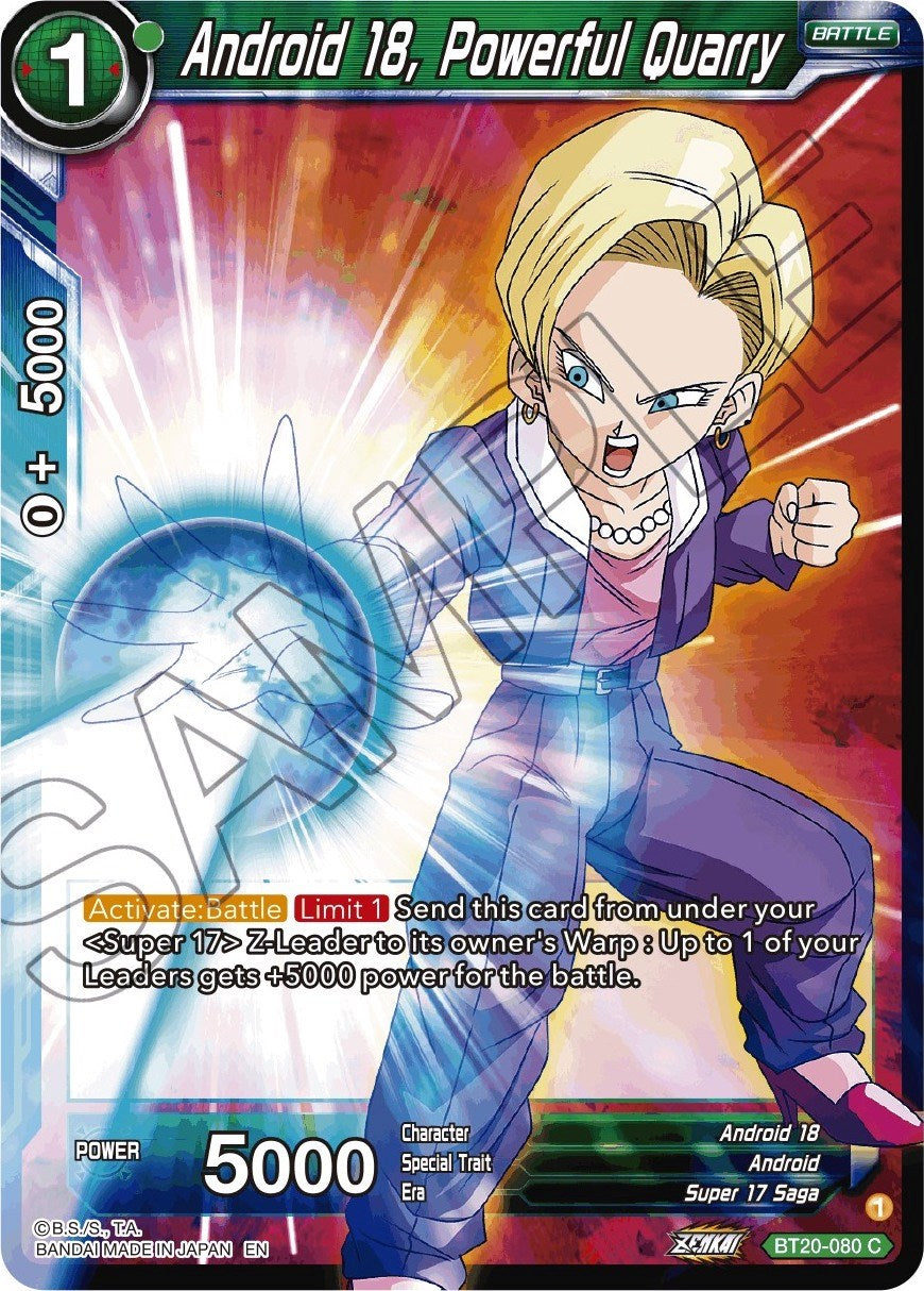 Android 18, Powerful Quarry (BT20-080) [Power Absorbed] | Tables and Towers