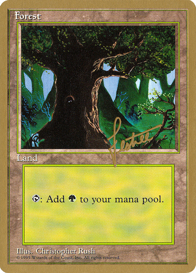 Forest (bl377) (Bertrand Lestree) [Pro Tour Collector Set] | Tables and Towers