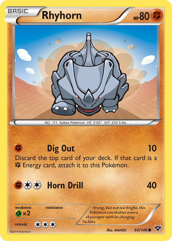 Rhyhorn (60/146) [XY: Base Set] | Tables and Towers