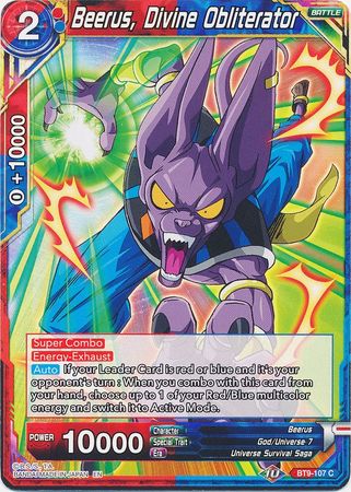 Beerus, Divine Obliterator (BT9-107) [Universal Onslaught] | Tables and Towers