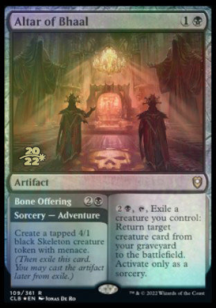 Altar of Bhaal // Bone Offering [Commander Legends: Battle for Baldur's Gate Prerelease Promos] | Tables and Towers