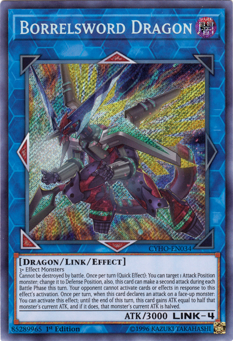 Borrelsword Dragon [CYHO-EN034] Secret Rare | Tables and Towers