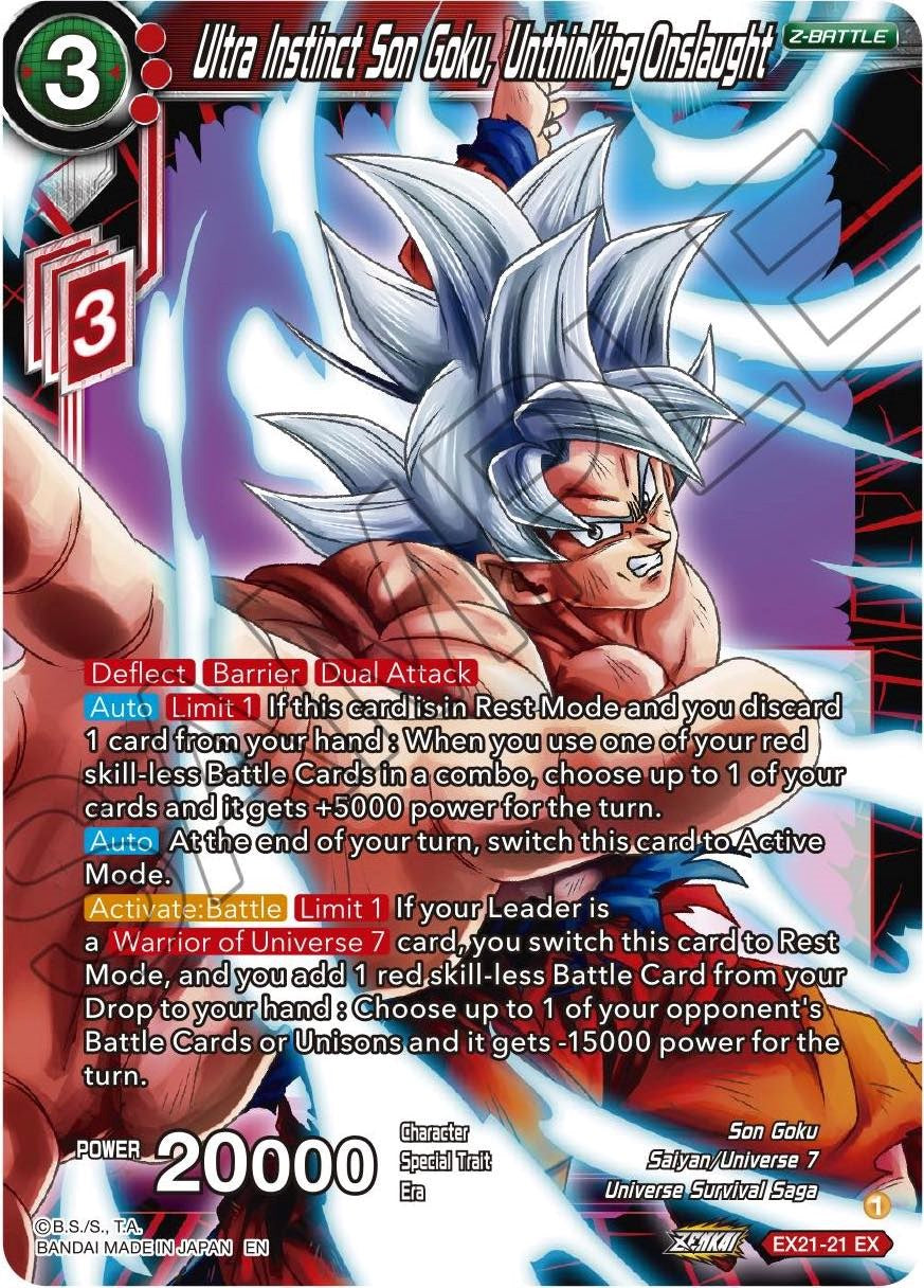 Ultra Instinct Son Goku, Unthinking Onslaught (EX21-21) [5th Anniversary Set] | Tables and Towers