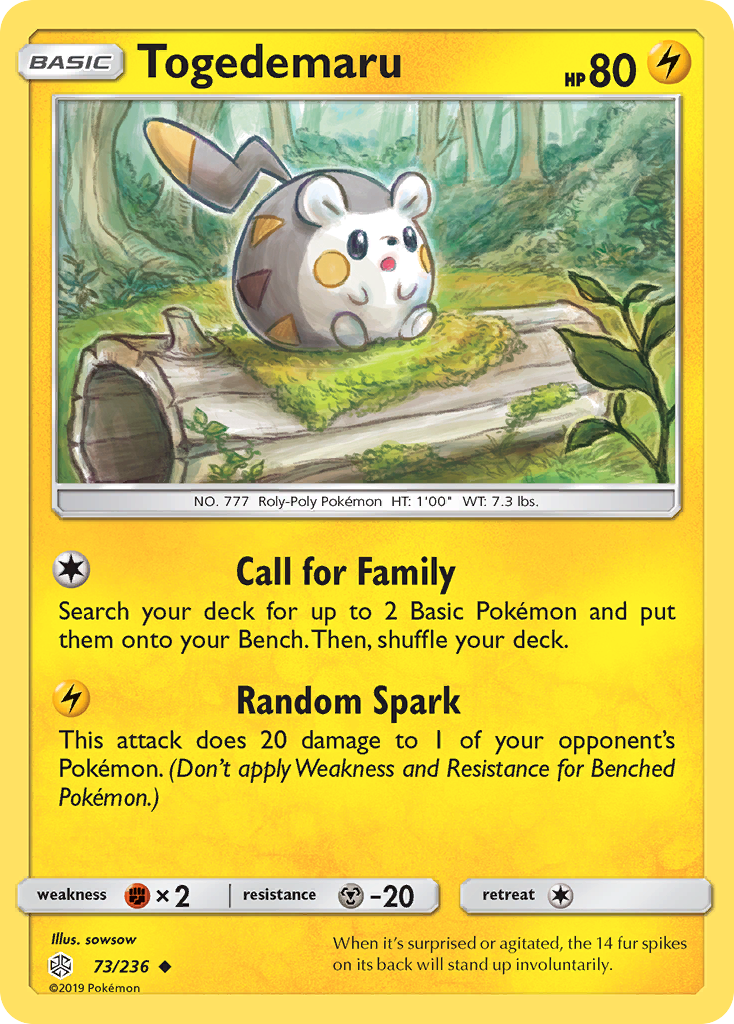 Togedemaru (73/236) [Sun & Moon: Cosmic Eclipse] | Tables and Towers