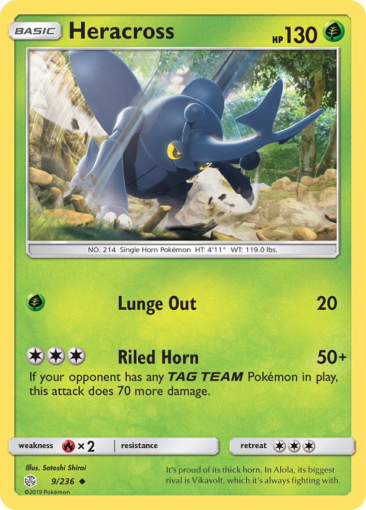 Heracross (9/236) [Sun & Moon: Cosmic Eclipse] | Tables and Towers