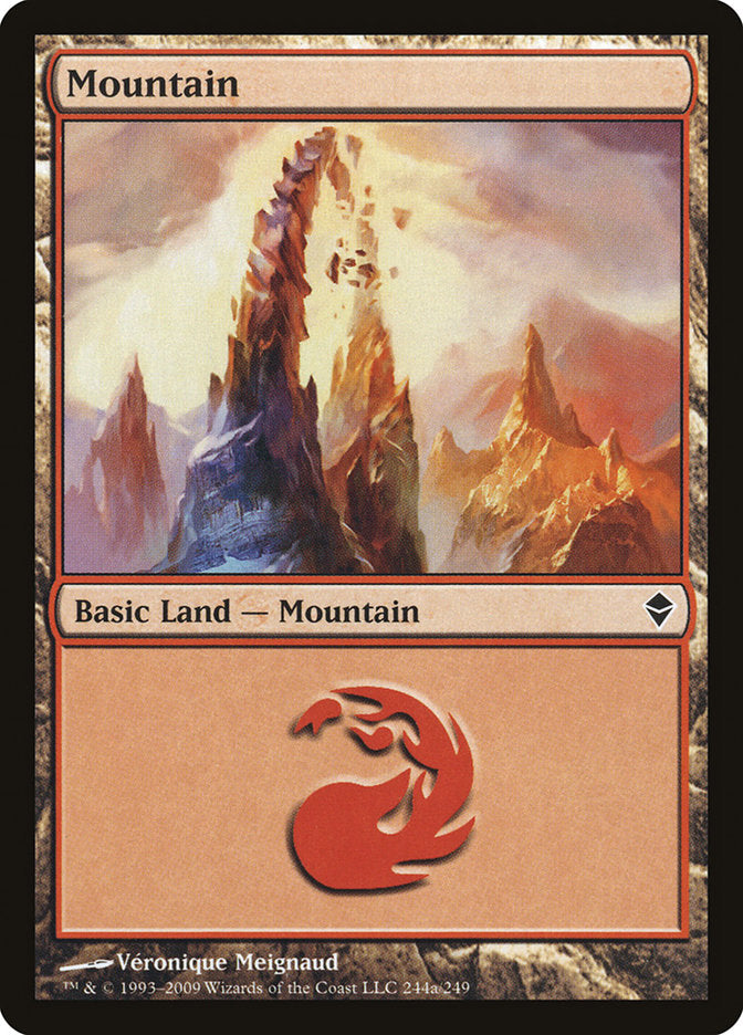 Mountain (244a) [Zendikar] | Tables and Towers