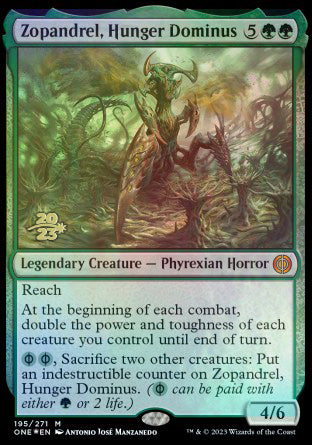 Zopandrel, Hunger Dominus [Phyrexia: All Will Be One Prerelease Promos] | Tables and Towers