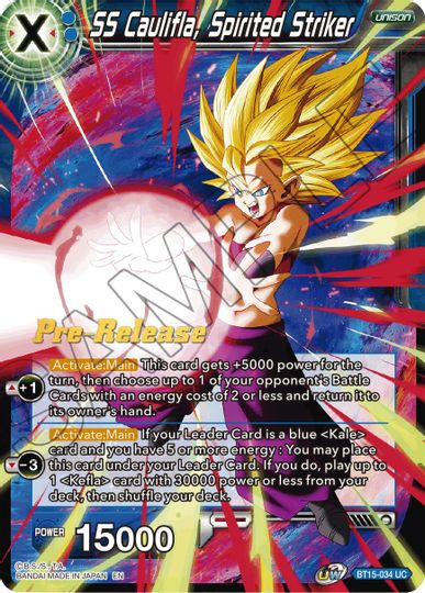 SS Caulifla, Spirited Striker (BT15-034) [Saiyan Showdown Prerelease Promos] | Tables and Towers