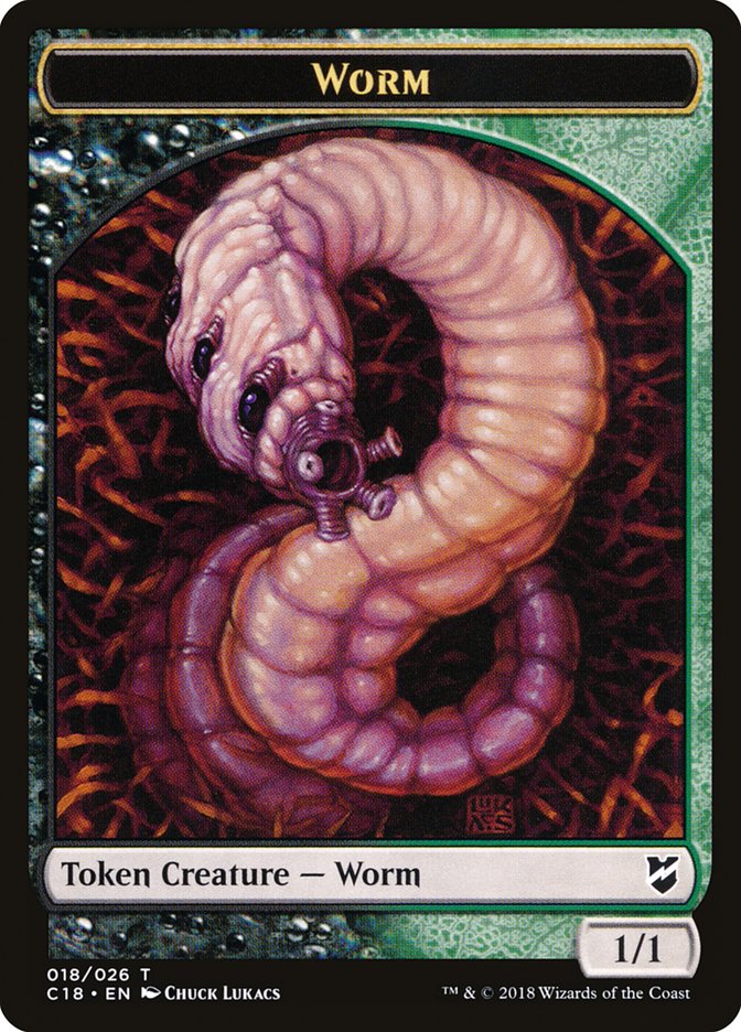 Cat Warrior // Worm Double-Sided Token [Commander 2018 Tokens] | Tables and Towers