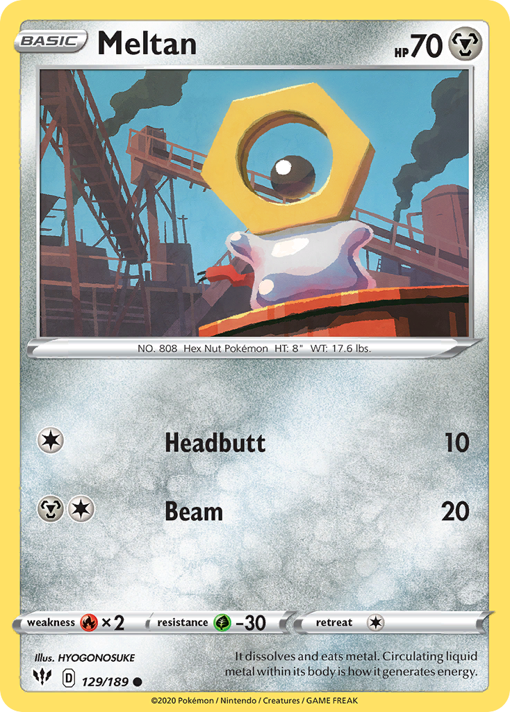 Meltan (129/189) [Sword & Shield: Darkness Ablaze] | Tables and Towers