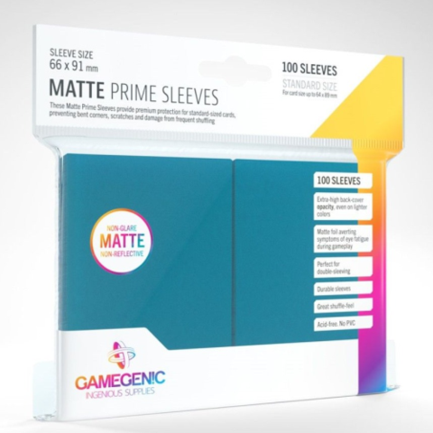 Gamegenic - Sleeves: Gamegenic Matte Prime Sleeves - Blue (100) | Tables and Towers