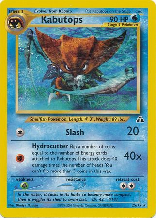 Kabutops (25/75) [Neo Discovery Unlimited] | Tables and Towers