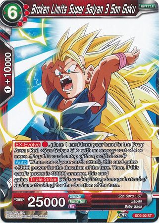 Broken Limits Super Saiyan 3 Son Goku (Starter Deck - The Extreme Evolution) (SD2-02) [Cross Worlds] | Tables and Towers