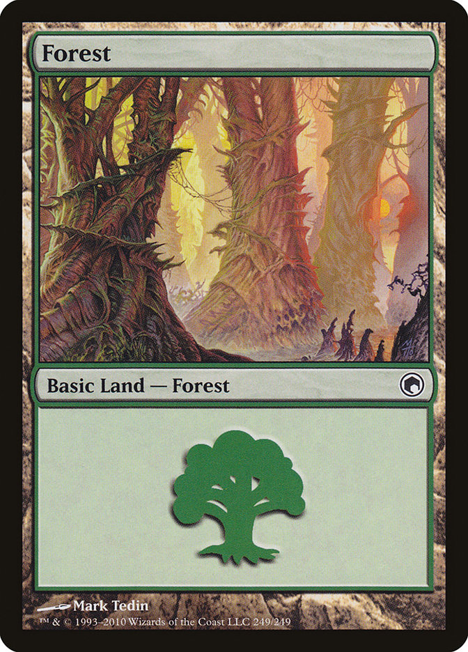 Forest (249) [Scars of Mirrodin] | Tables and Towers