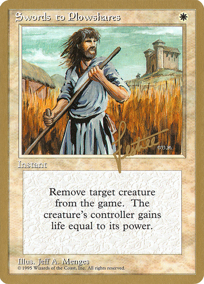 Swords to Plowshares (Bertrand Lestree) [Pro Tour Collector Set] | Tables and Towers